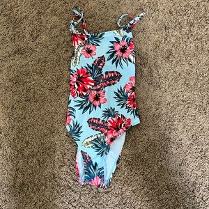 Kona sol Floral Swimwear in Blue and Red